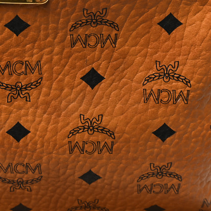 MCM Visetos Studded Medium Stark M Logo Collection Backpack Cognac 12 of 12