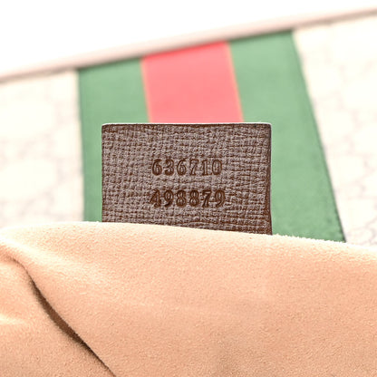 Gucci GG Supreme Monogram Azalea Calfskin Web Medium Jackie 1961 Hobo Beige Ebony Brown Sugar 7 of 12