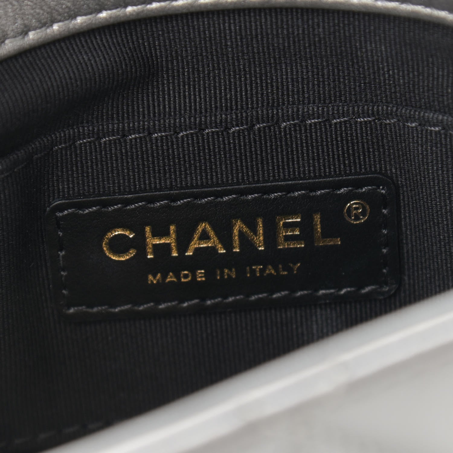 Chanel Metallic Lambskin Quilted Mini Side Note Flap Grey 6 of 10