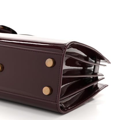 Saint Laurent Patent Nano Sac de Jour Dark Red Wine 9 of 9