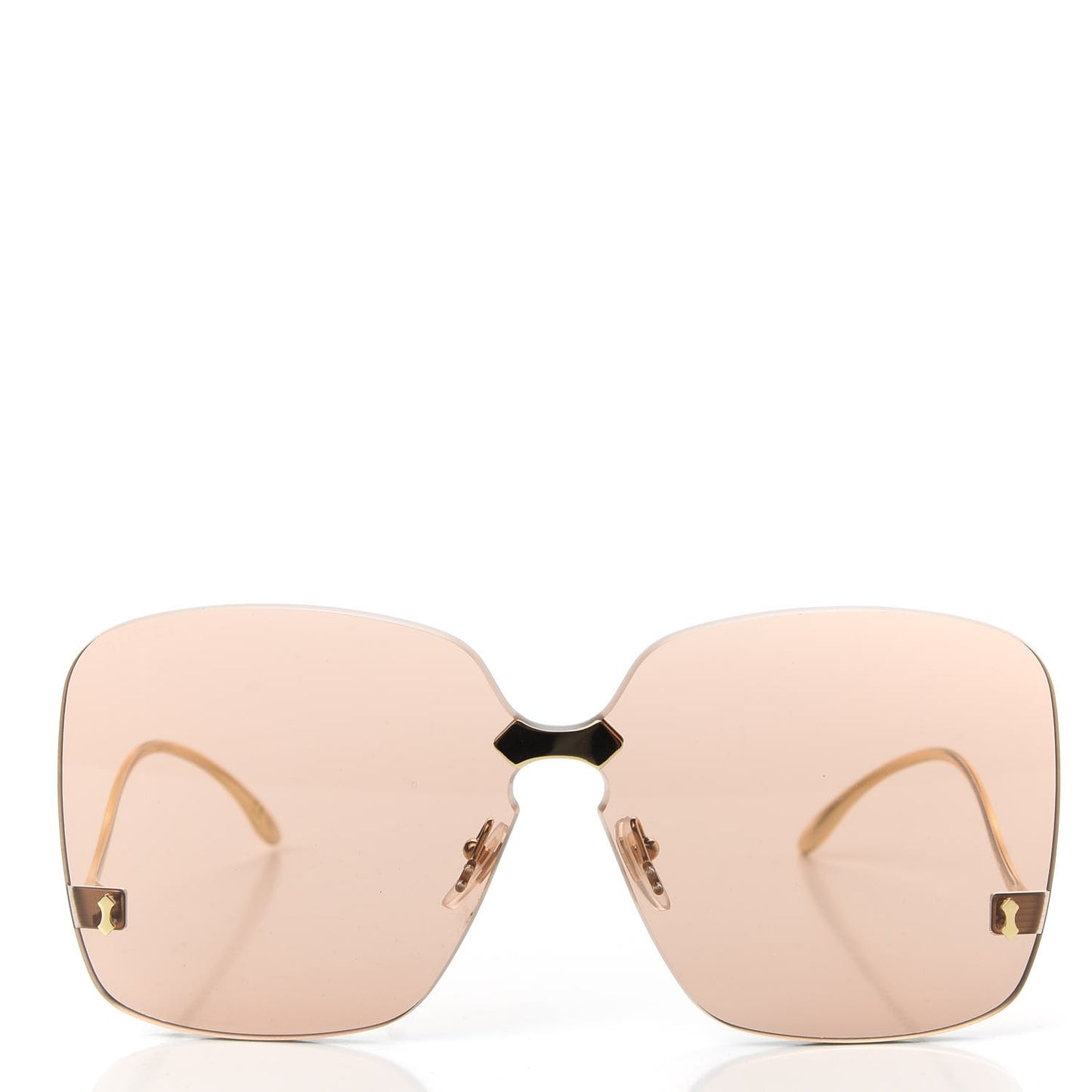 Rimless Sunglasses GG0355S Gold Flash Pink
