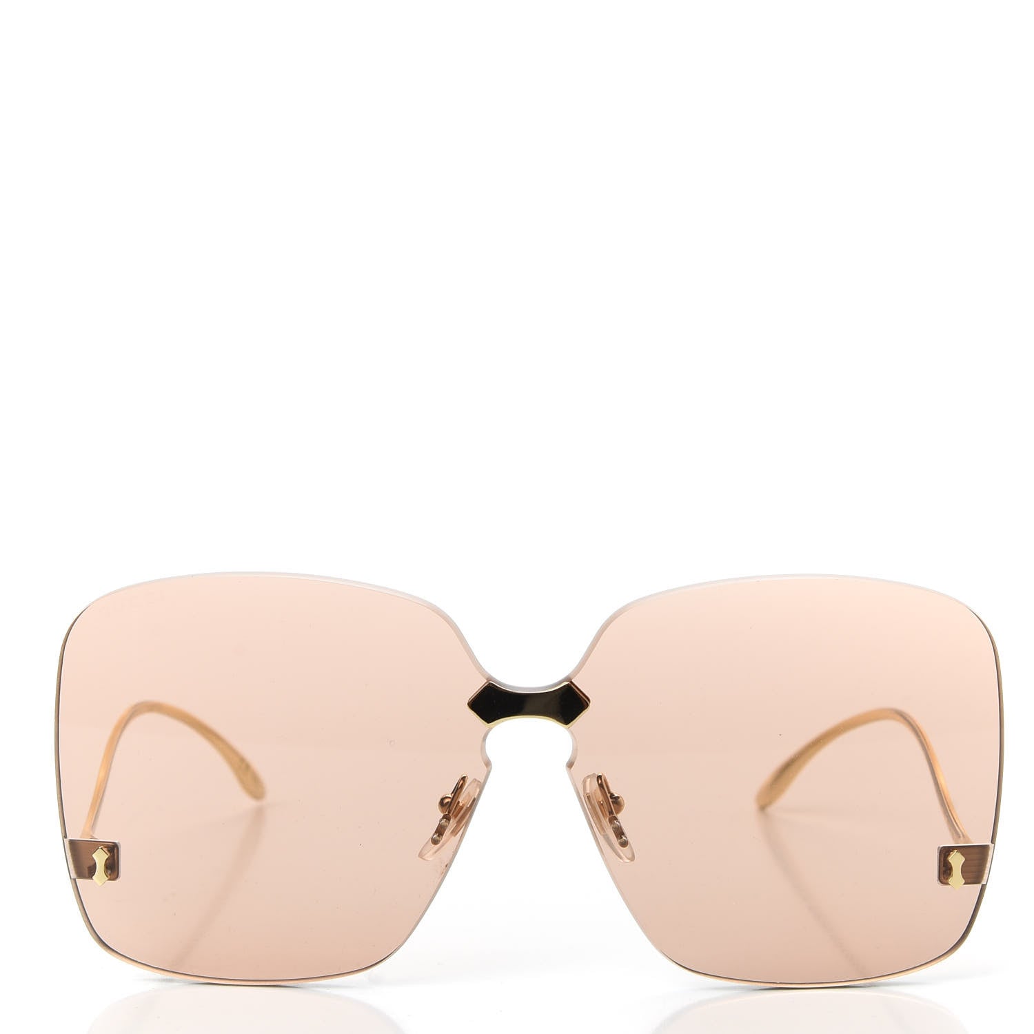 Gucci Rimless Sunglasses GG0355S Gold Flash Pink 2 of 9