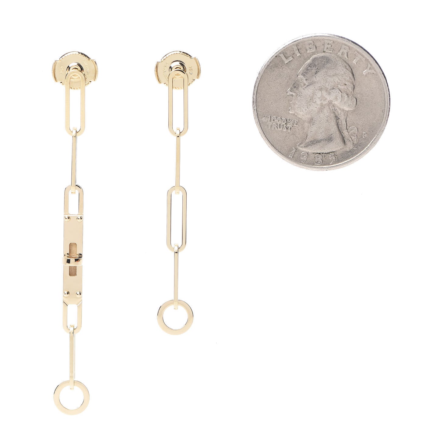 18K Yellow Gold TPM Kelly Chaine Earrings