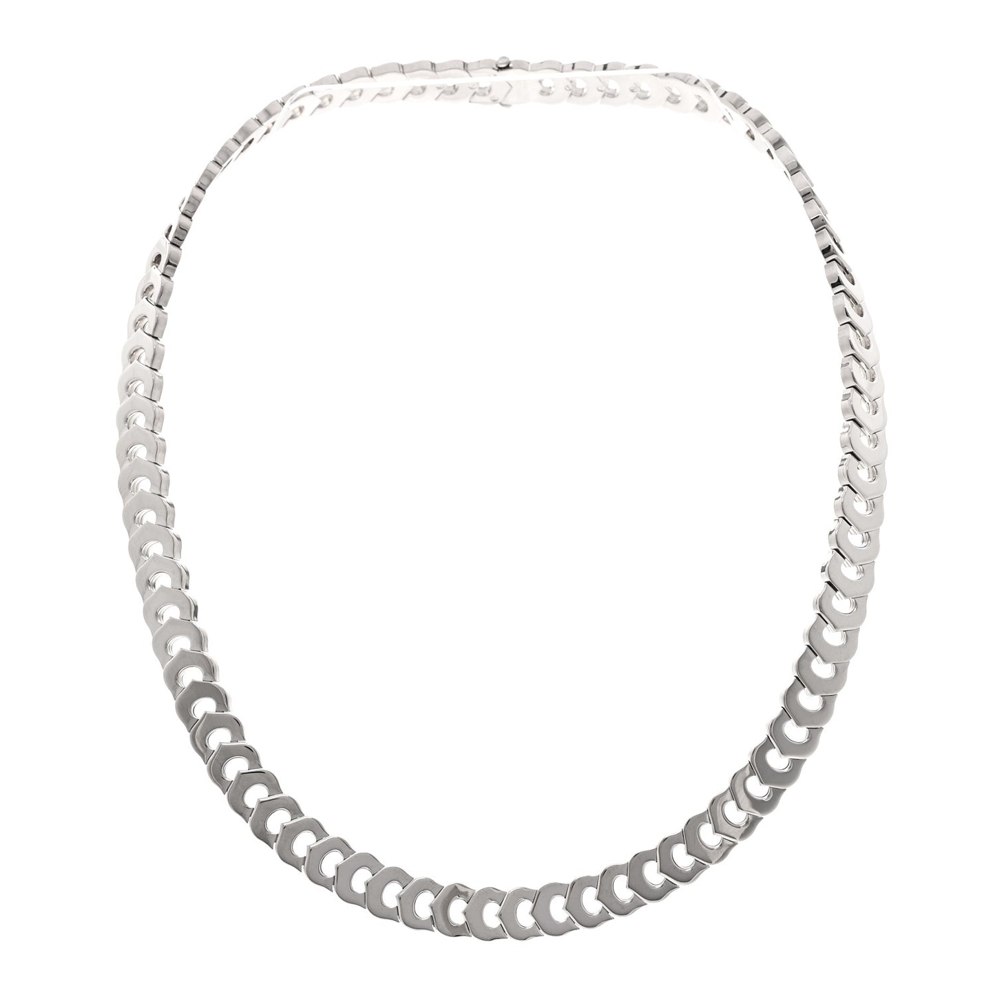 18K White Gold Diamond C de Cartier Necklace