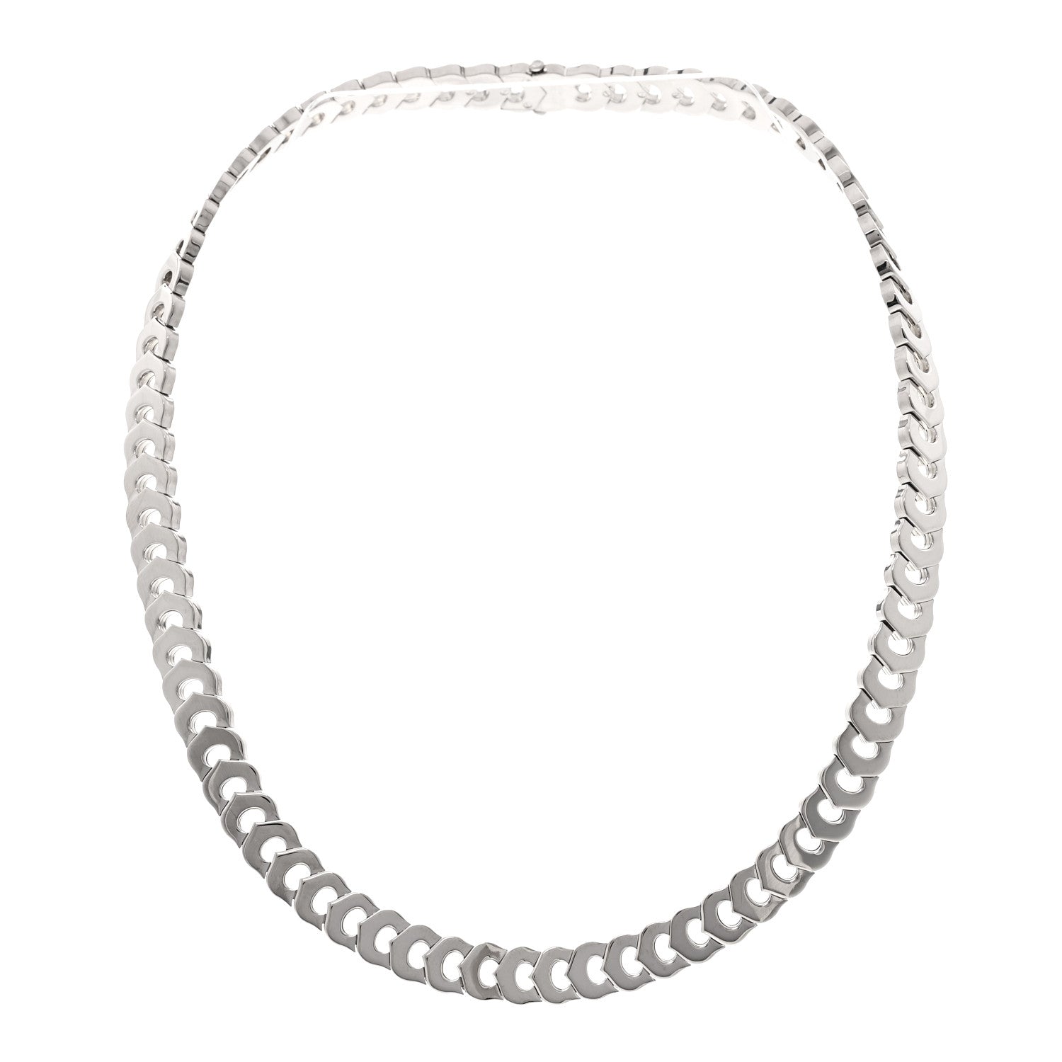 Cartier 18K White Gold Diamond C de Cartier Necklace 3 of 4