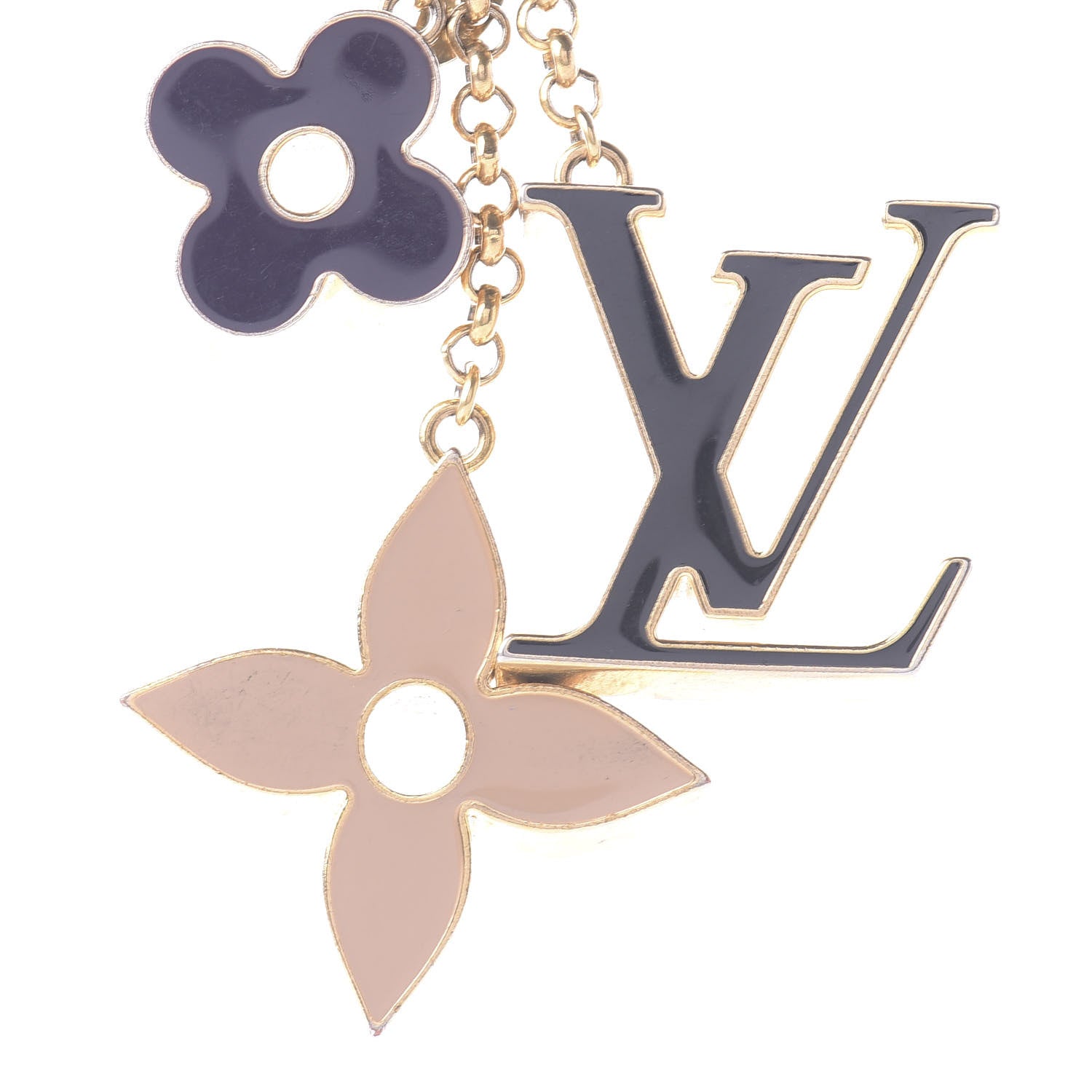 Louis Vuitton Fleur De Monogram Bag Charm Dore 4 of 6