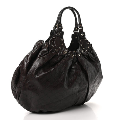 Gucci Guccissima Studded Pelham Shoulder Bag Dark Brown 2 of 10