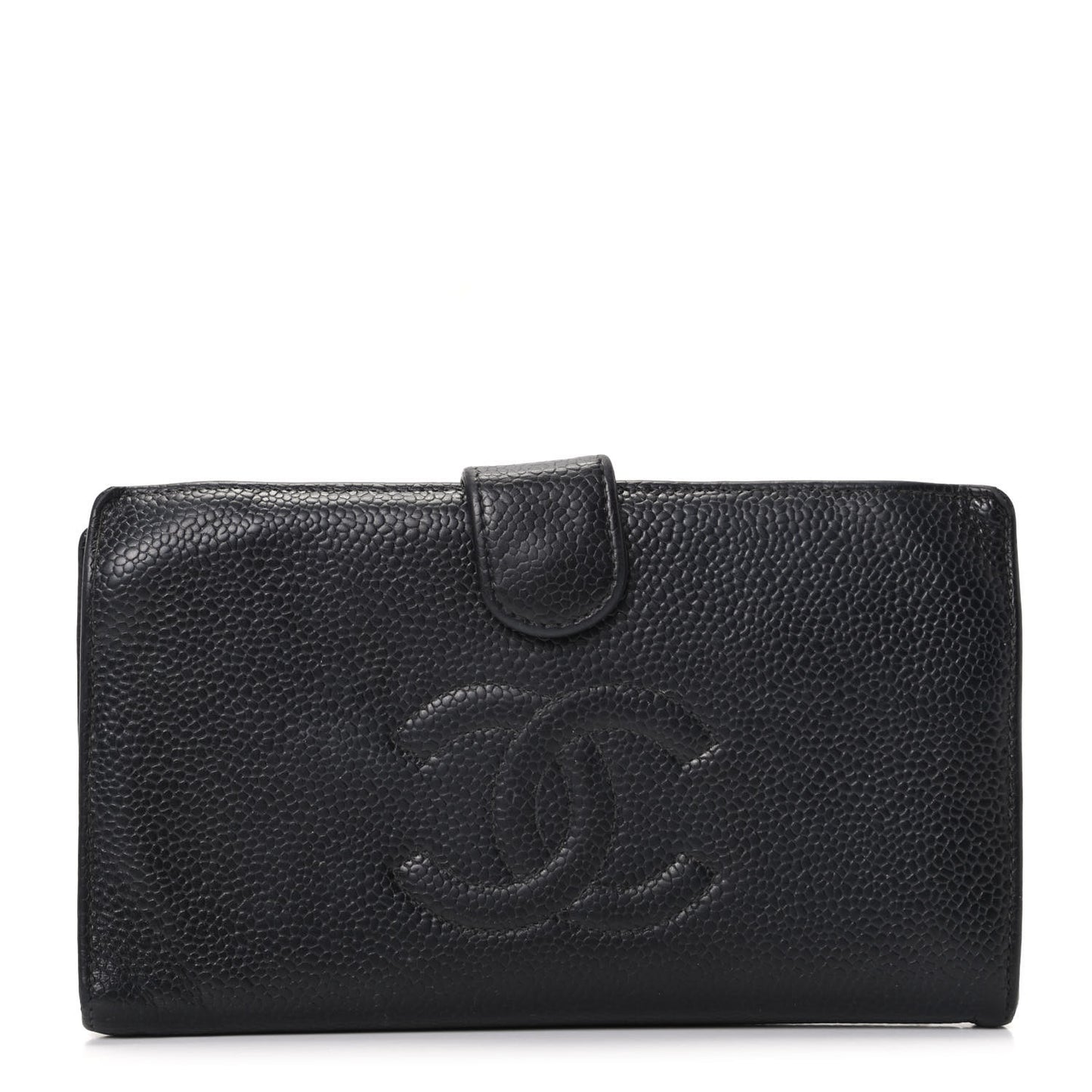 Caviar Timeless CC French Wallet Black