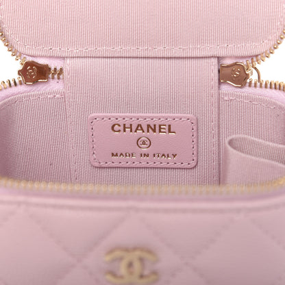 Chanel Caviar Quilted Mini Vanity Case With Chain Light Pink 8 of 10