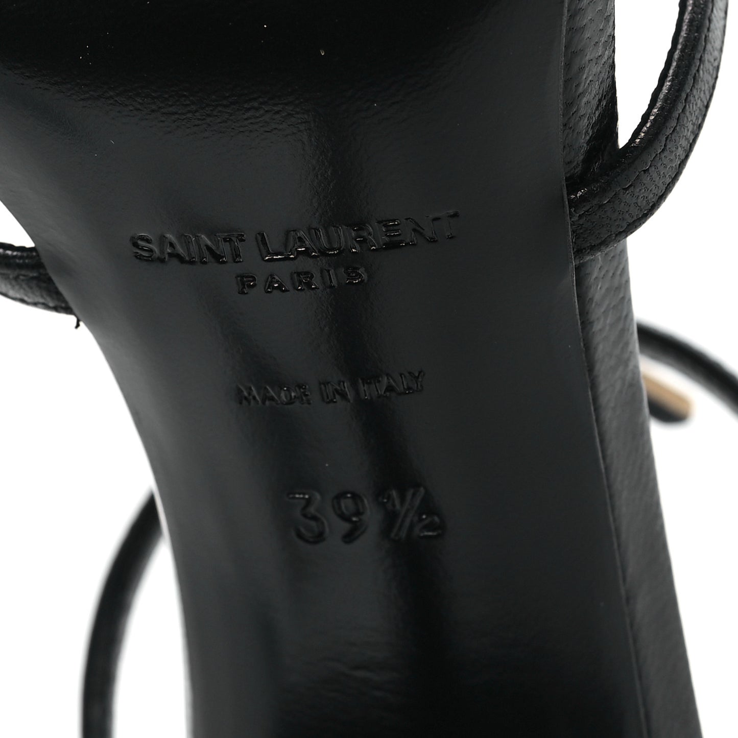 Calfskin Cassandra 100 Ankle Strap Sandals 39 Black