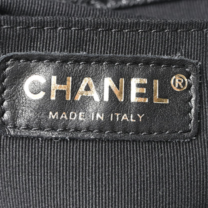 Chanel Shiny Caviar Quilted Small Pockets Drawstring Backpack Black 6 of 10