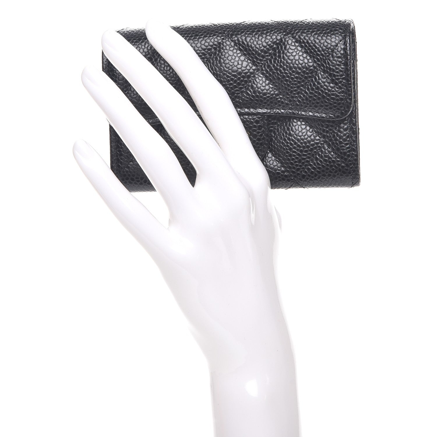 Chanel Caviar Quilted Flap Card Holder Black 2 of 8