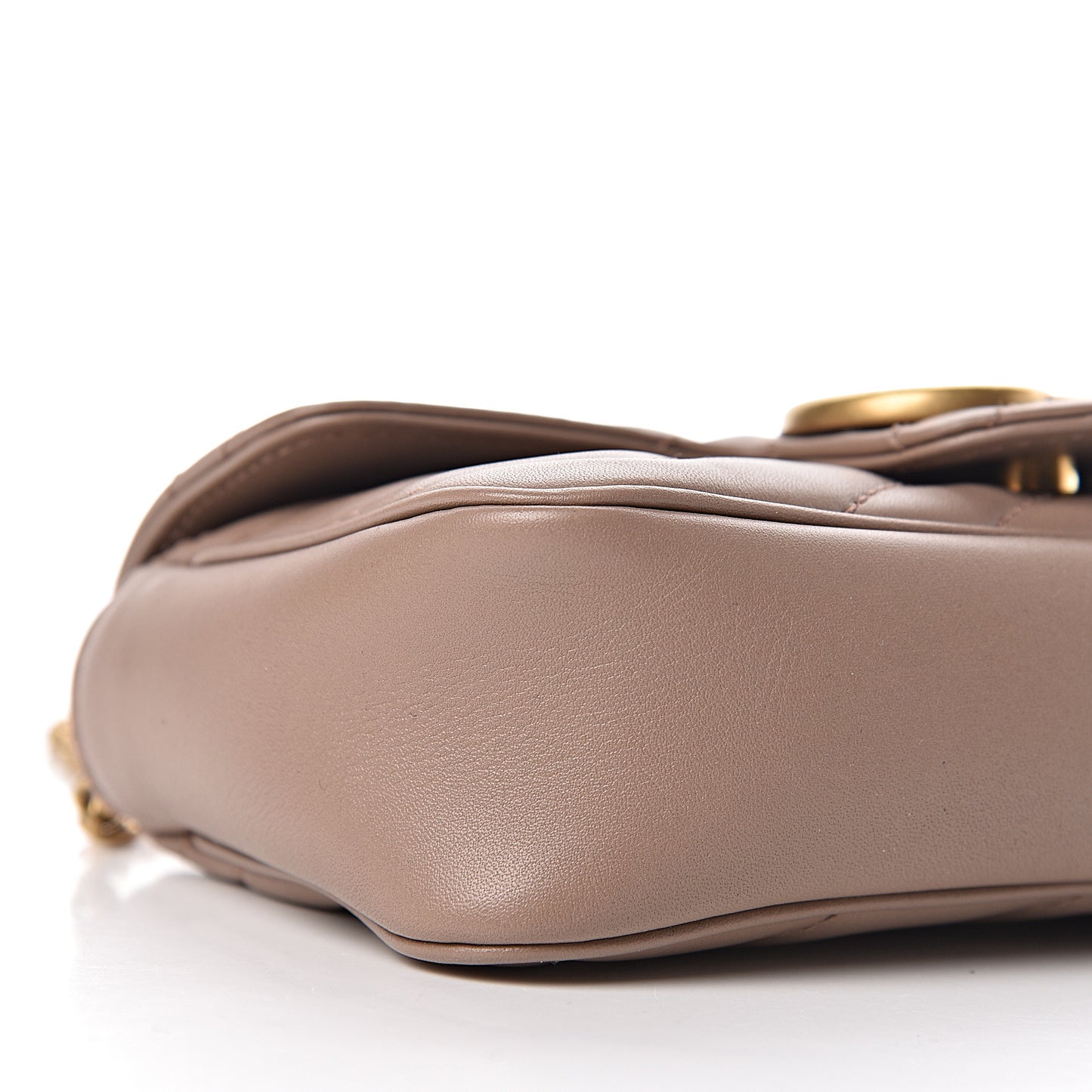 Calfskin Matelasse Super Mini GG Marmont Shoulder Bag Porcelain Rose