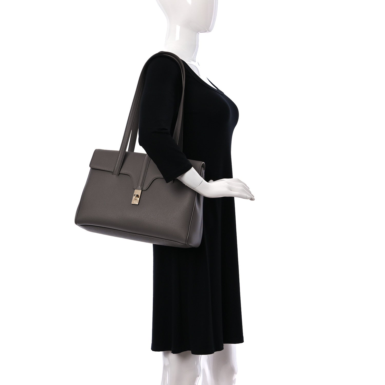 Celine Grained Calfskin Medium Soft 16 Bag Pebble 2 of 10