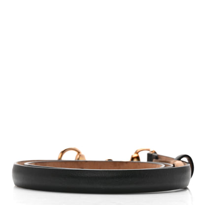 Gucci Calfskin Horsebit Skinny Belt 70 28 Black 2 of 7