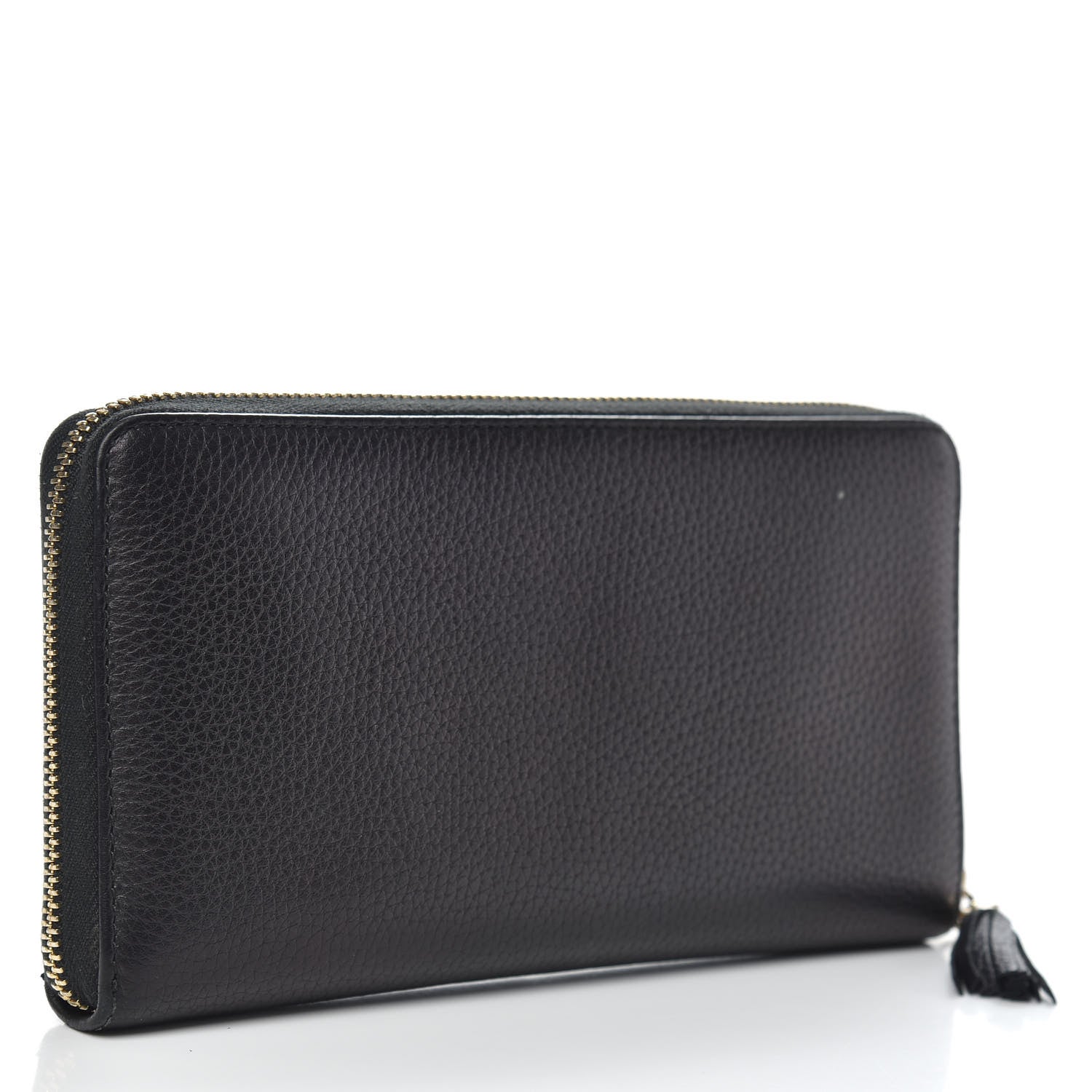 Gucci Pebbled Calfskin Soho Zip Around Wallet Black 3 of 13