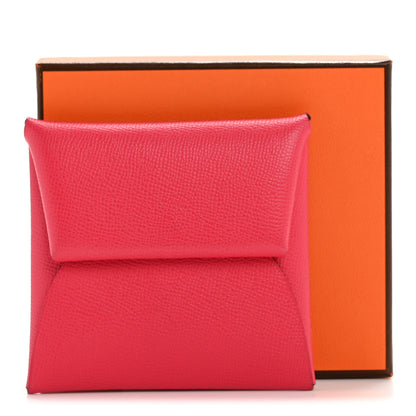 Hermes Madame Calfskin Bastia Coin Purse Rose Extreme 8 of 8