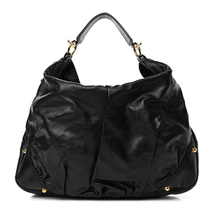 Gucci Calfskin Large Jockey Hobo Black 1 of 4