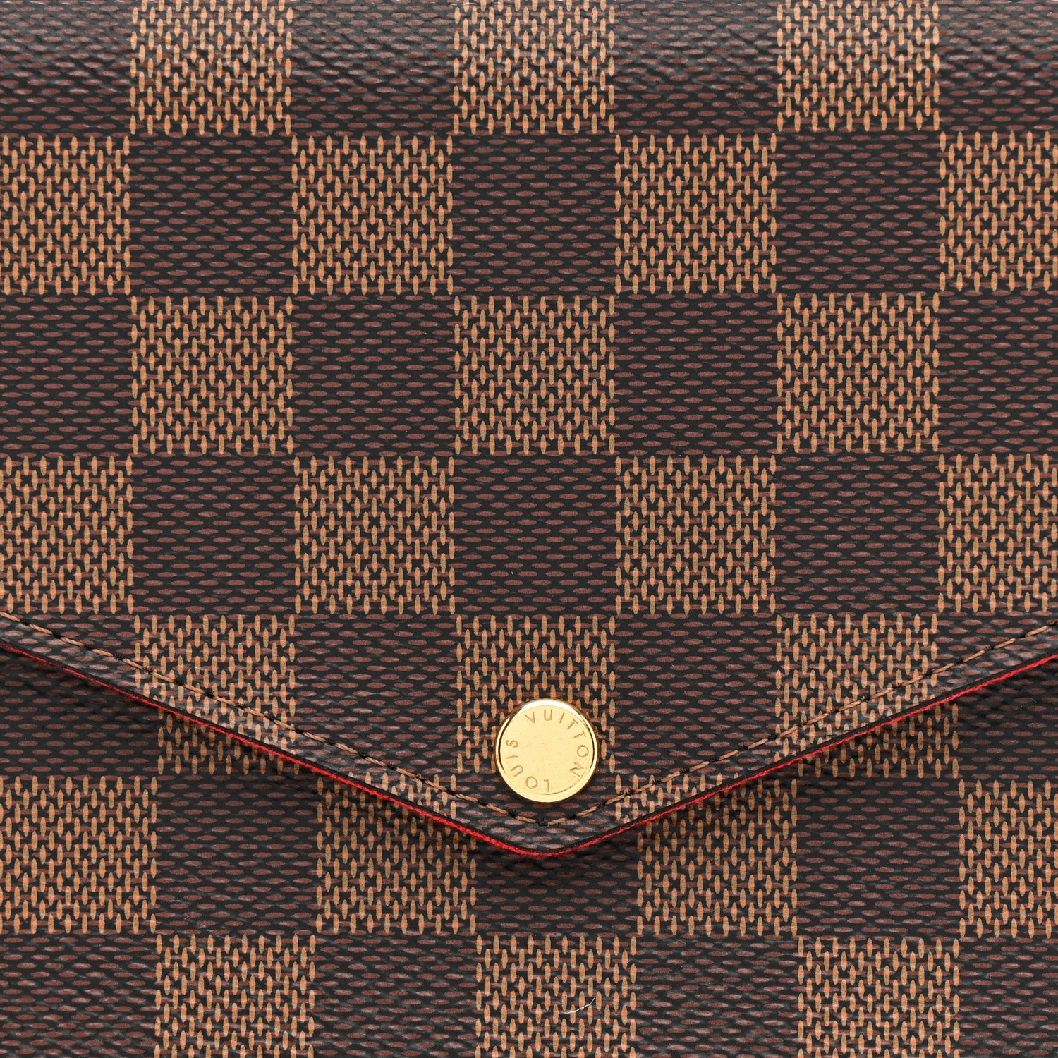 Louis Vuitton Damier Ebene Pochette Felicie Chain Wallet 9 of 12