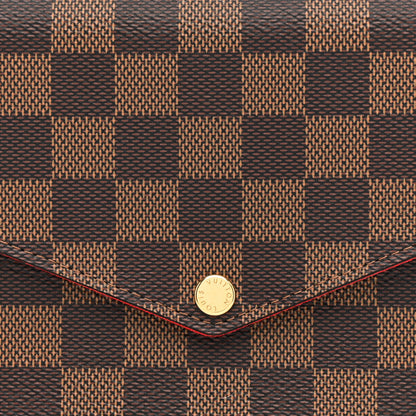 Louis Vuitton Damier Ebene Pochette Felicie Chain Wallet 9 of 12