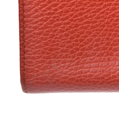 Gucci Pebbled Calfskin Continental Wallet Red 9 of 13