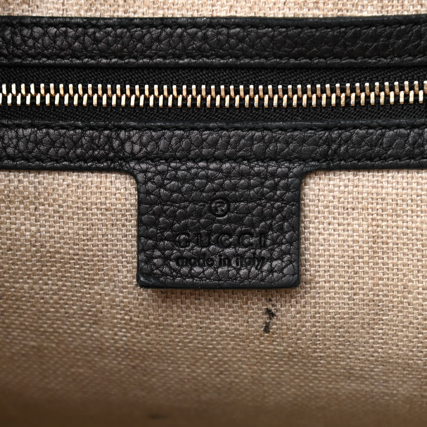 GG Monogram Calfskin Bucket Bag Black