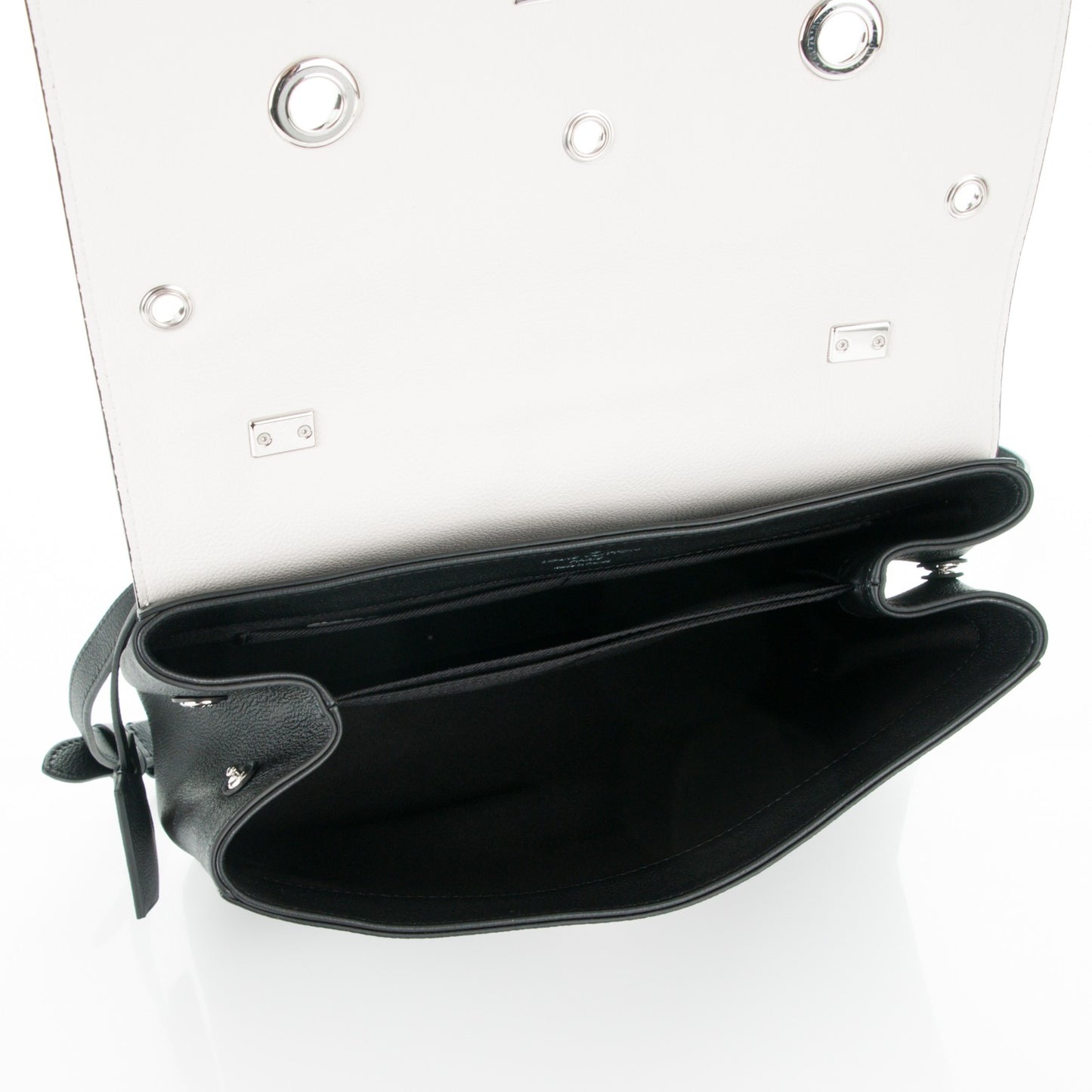 Calfskin Mechanical Flowers Lockme II Black White