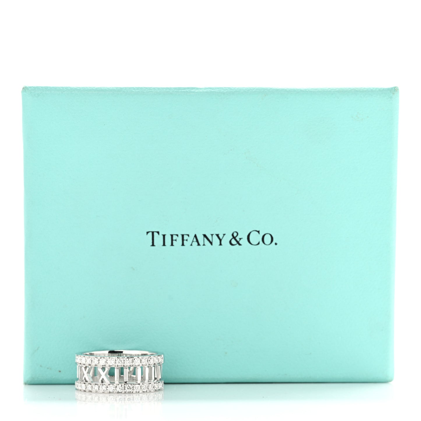 18K White Gold Diamond Wide Atlas Open Ring 60 9