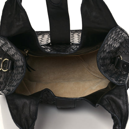 Bottega Veneta Nappa Intrecciato Shoulder Bag Black 4 of 6