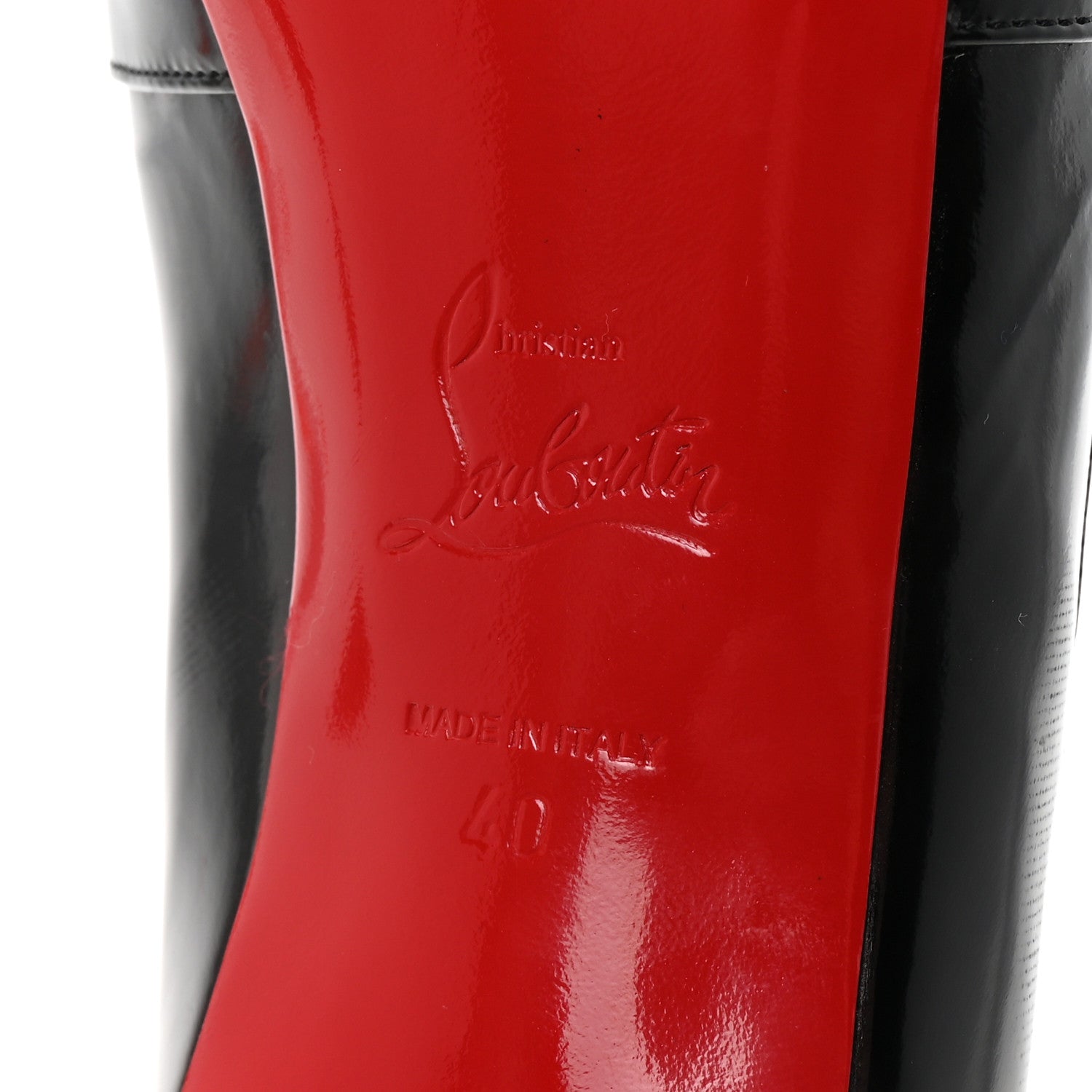Christian Louboutin Patent Shelley 90 Pumps 40 Black Red 7 of 8