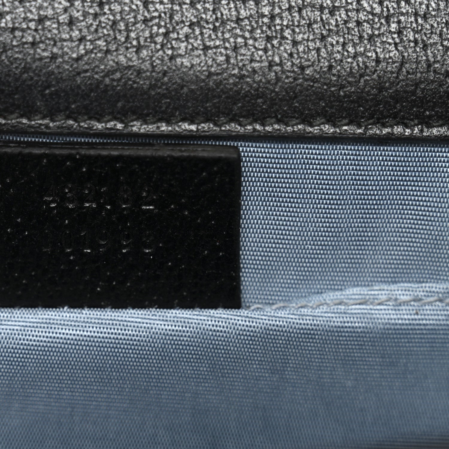 Gucci Grained Calfskin Bee Star Small Padlock Shoulder Bag Black 7 of 13