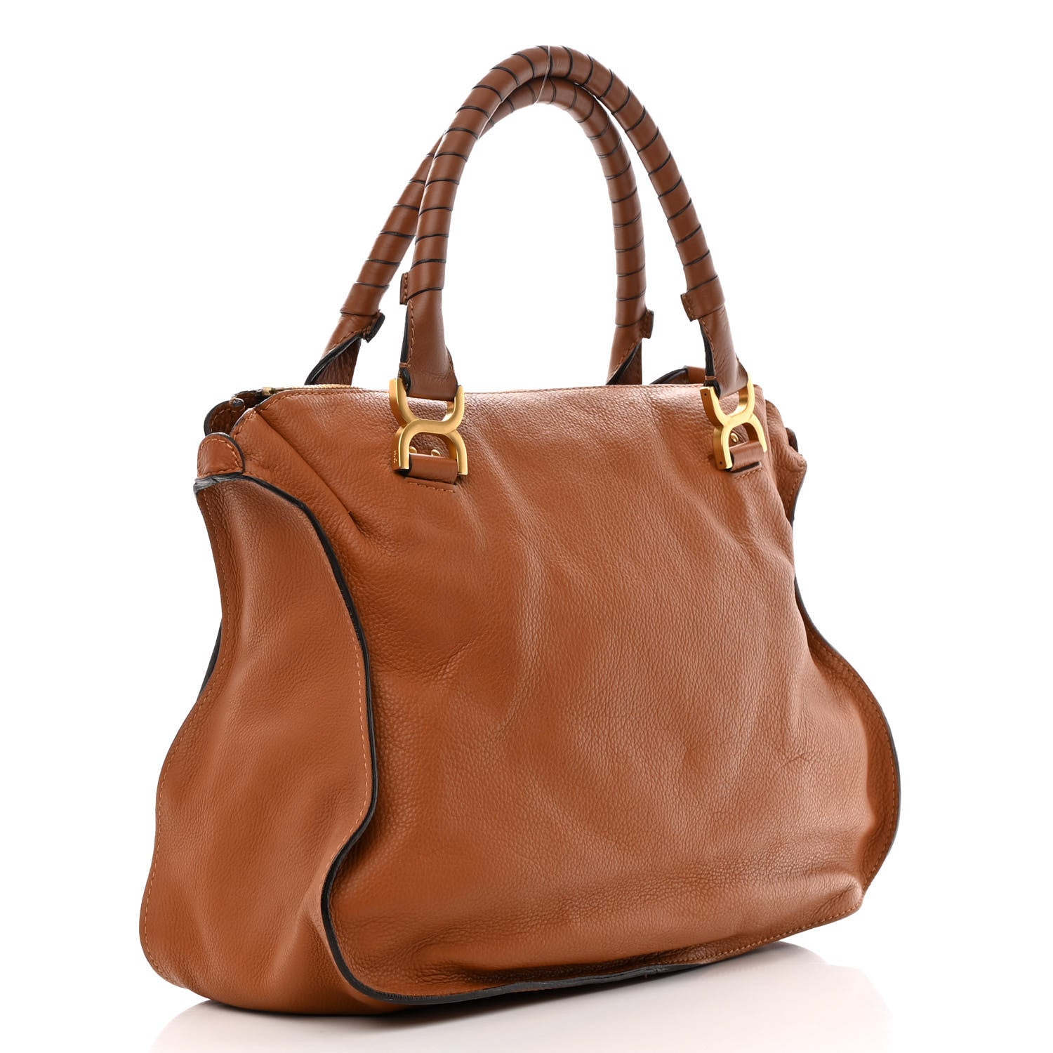 Chloe Calfskin Large Marcie Satchel Tan 3 of 18