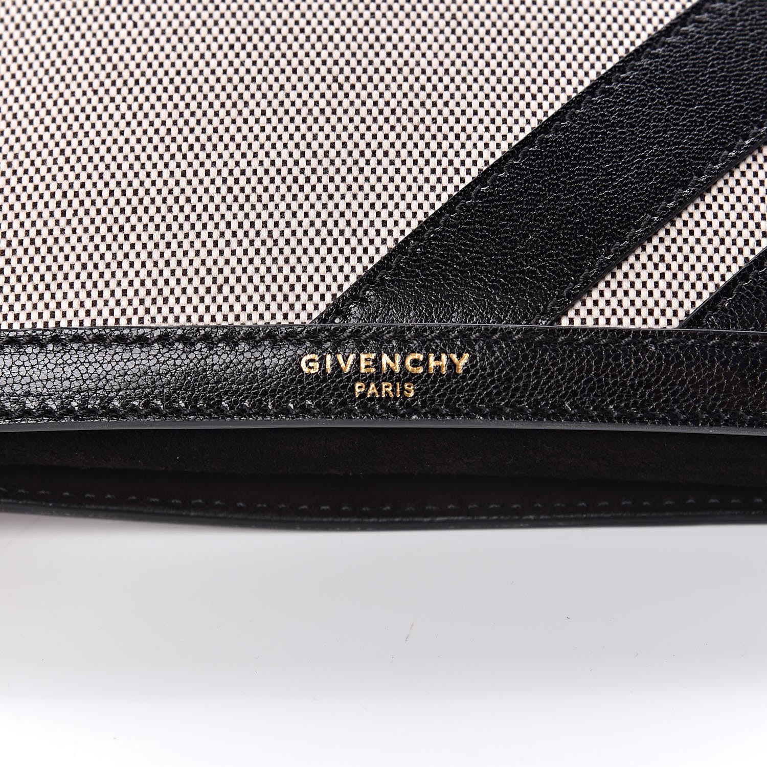 Givenchy Suede Calfskin Canvas GV Cross Shoulder Bag Black 6 of 10