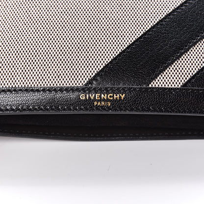 Givenchy Suede Calfskin Canvas GV Cross Shoulder Bag Black 6 of 10
