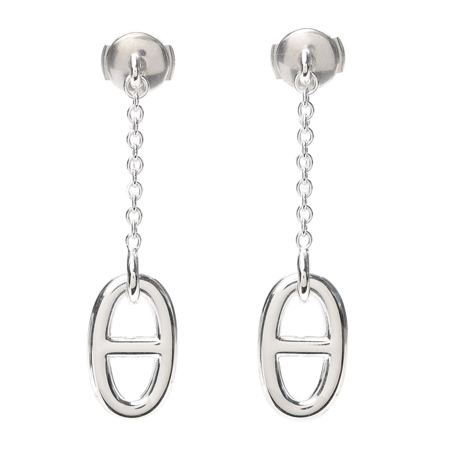 Hermes Sterling Silver Farandole Drop Earrings 1 of 5