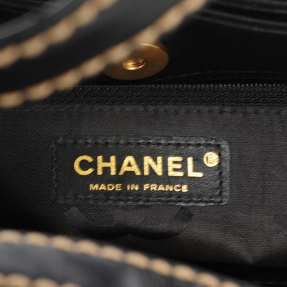 Chanel Calfskin Contrast Stitch Surpique Tote Black 6 of 7
