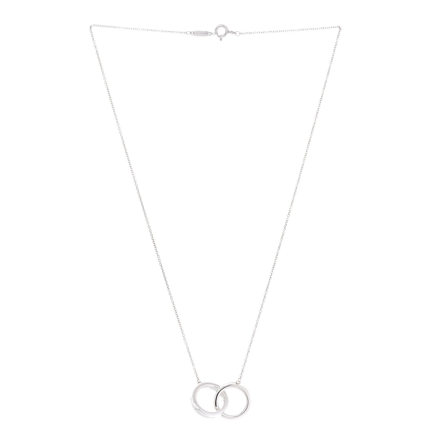Tiffany Sterling Silver 1837 Interlocking Circles Pendant Necklace 2 of 7