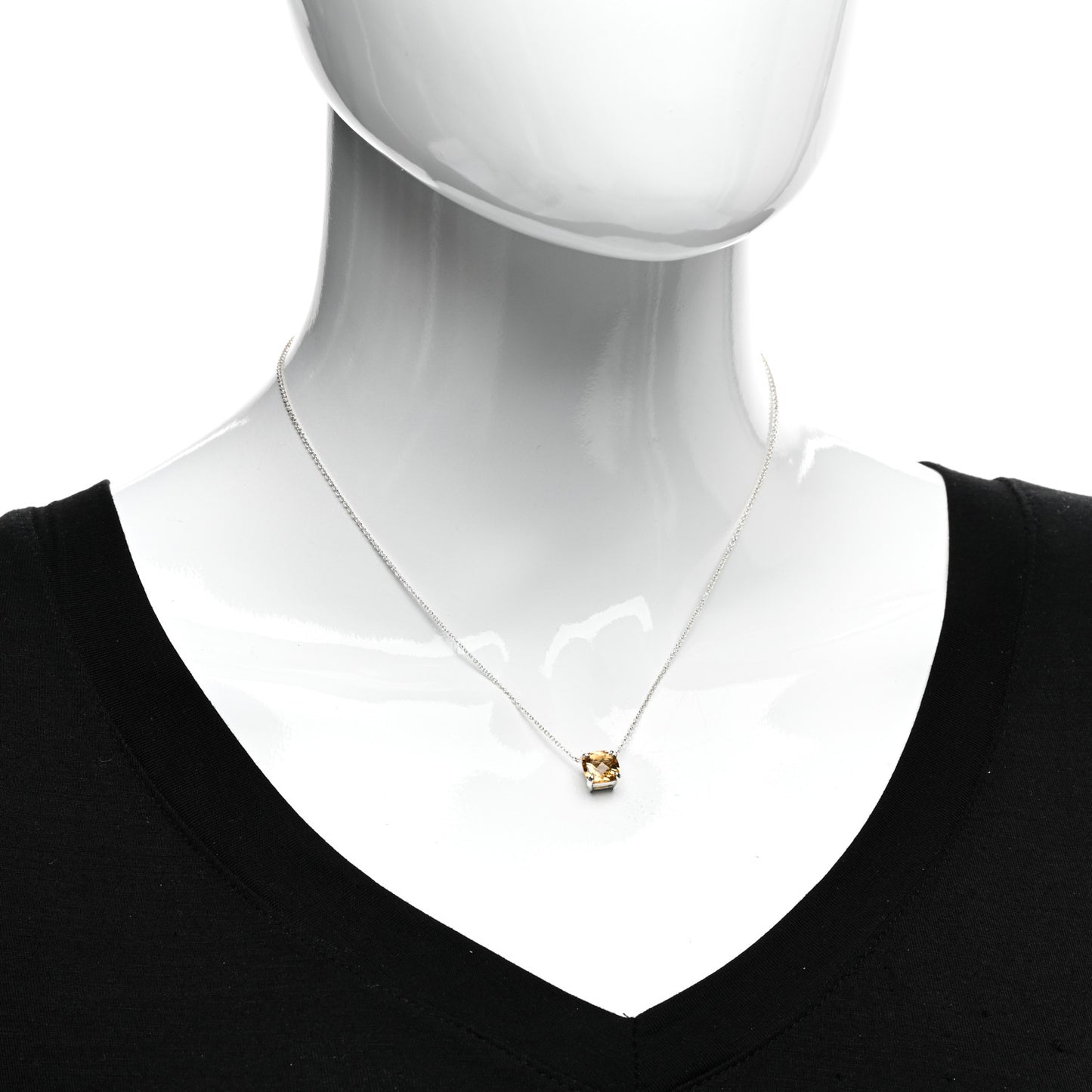 Sterling Silver Citrine Sparklers Pendant Necklace