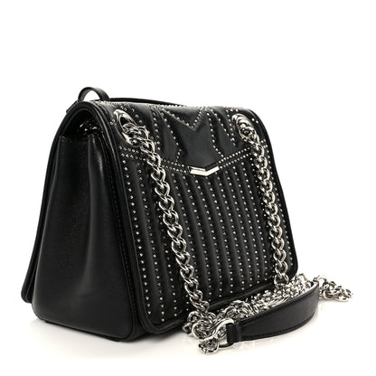 Jimmy Choo Nappa Star Quilted Studded Small Helia Shoulder Bag Black 3 of 12