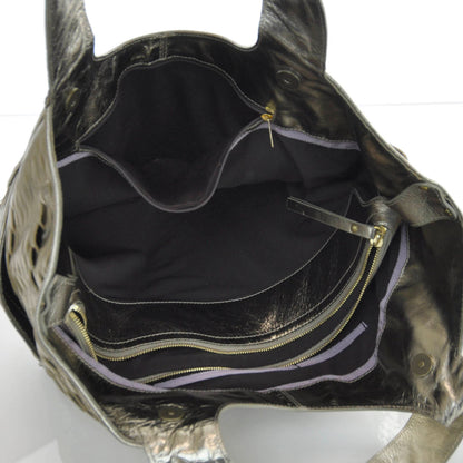 Jimmy Choo Slashed Leather Keeya Gold 5 of 7