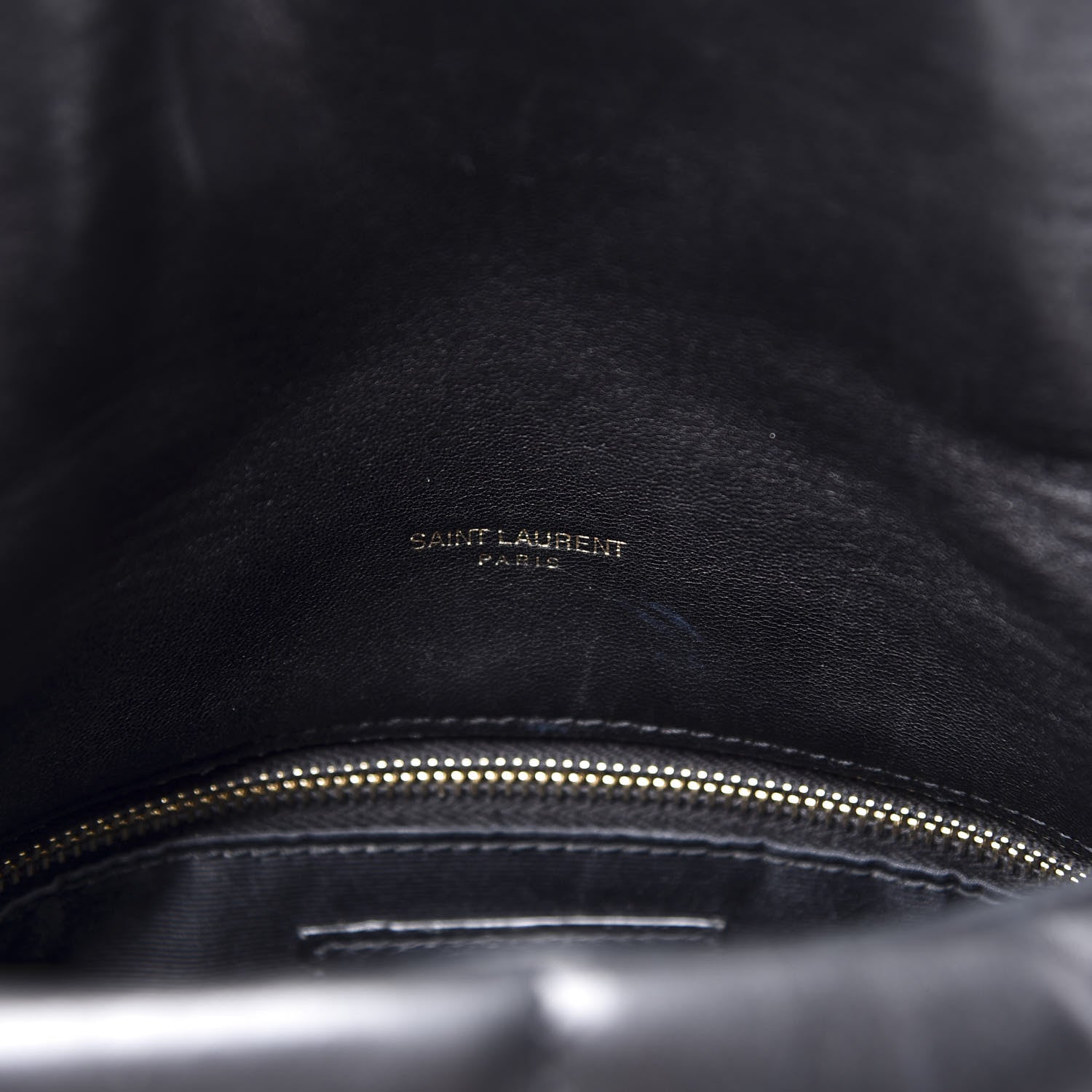 Saint Laurent Lambskin Quilted Small Loulou Puffer Monogram Chain Satchel Black 6 of 11