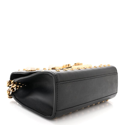 Gucci Calfskin Studded Small Padlock Shoulder Bag Black 4 of 11