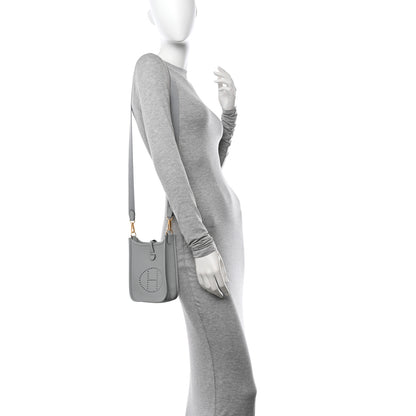 Hermes Taurillon Clemence Evelyne TPM Bleu Glacier 2 of 11