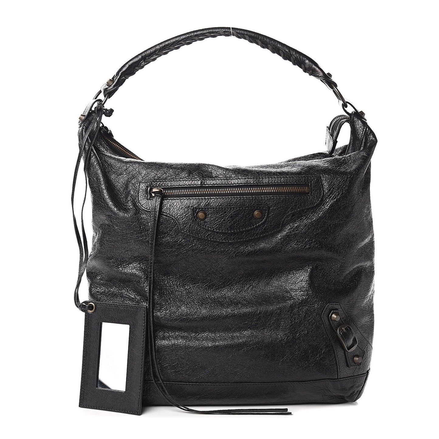 Agneau Classic Hardware Day Hobo Black