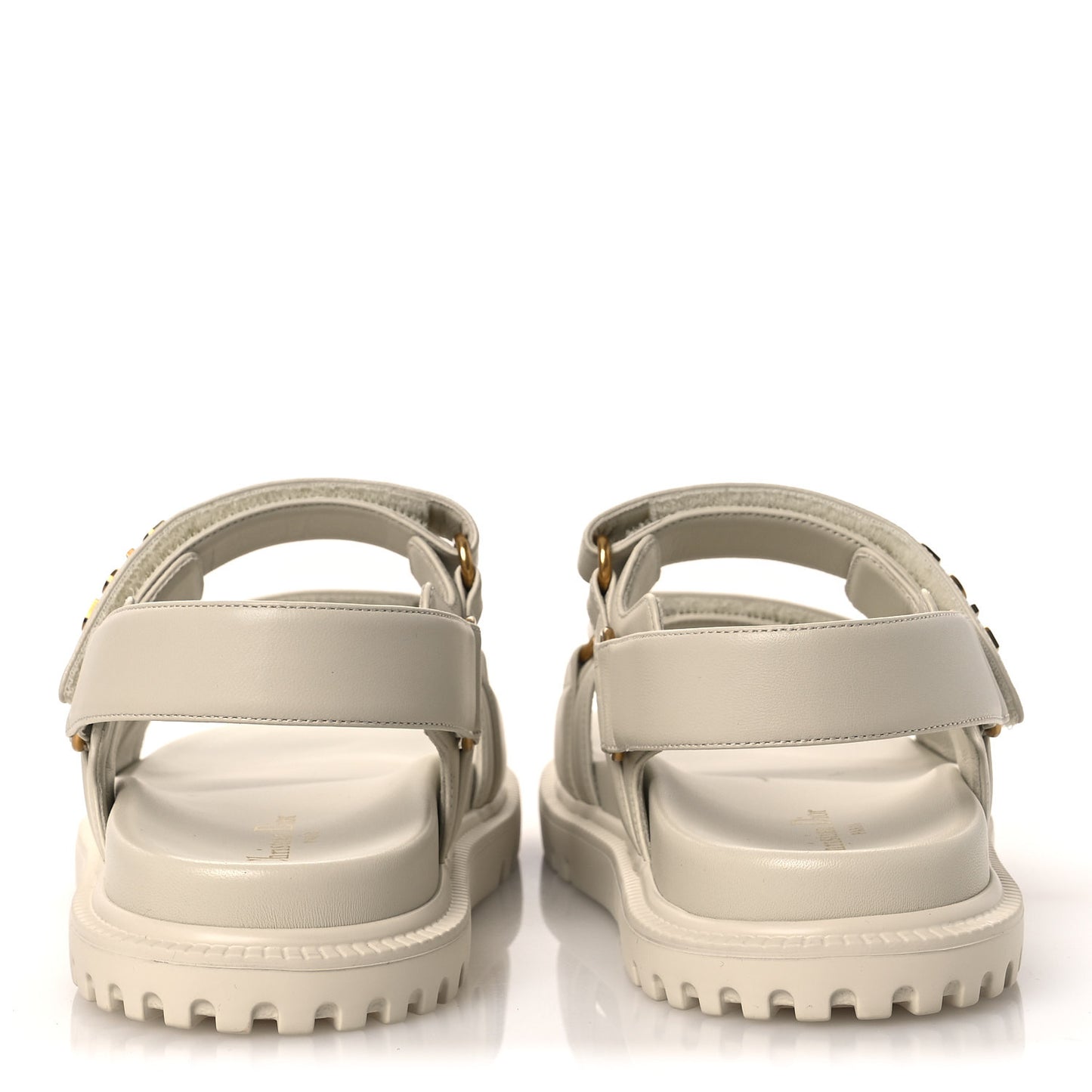 Lambskin Dioract 10mm Slide Sandals 39.5 Off White