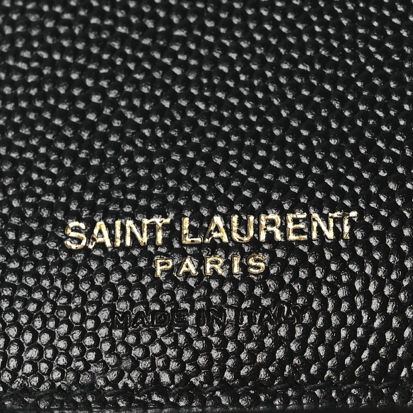 Grain De Poudre Matelasse Chevron Monogram Compact Tri Fold Wallet Black