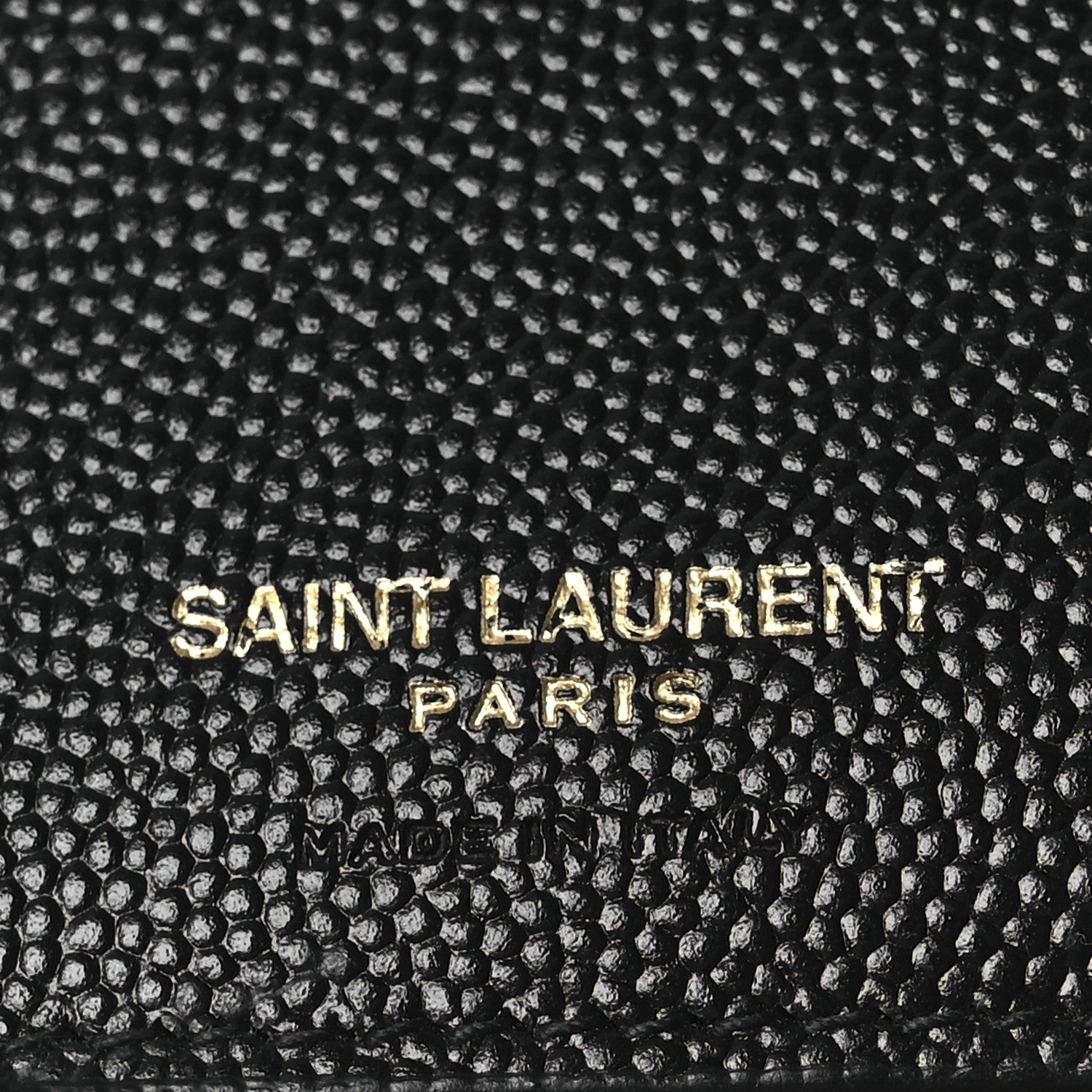 Saint Laurent Grain De Poudre Matelasse Chevron Monogram Compact Tri Fold Wallet Black 7 of 9