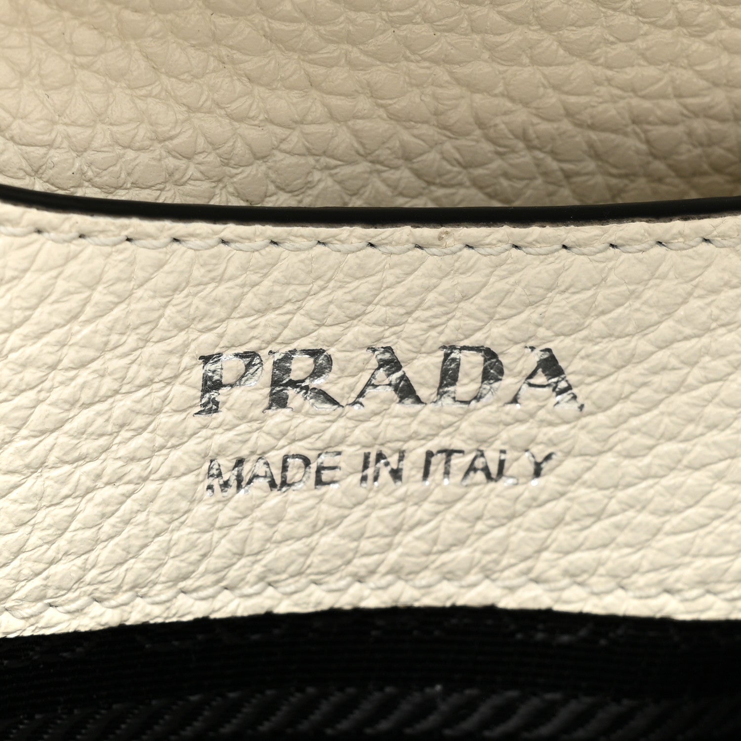 Prada Vitello Daino Soft Medium Zippered Top Handle Bag White 8 of 11