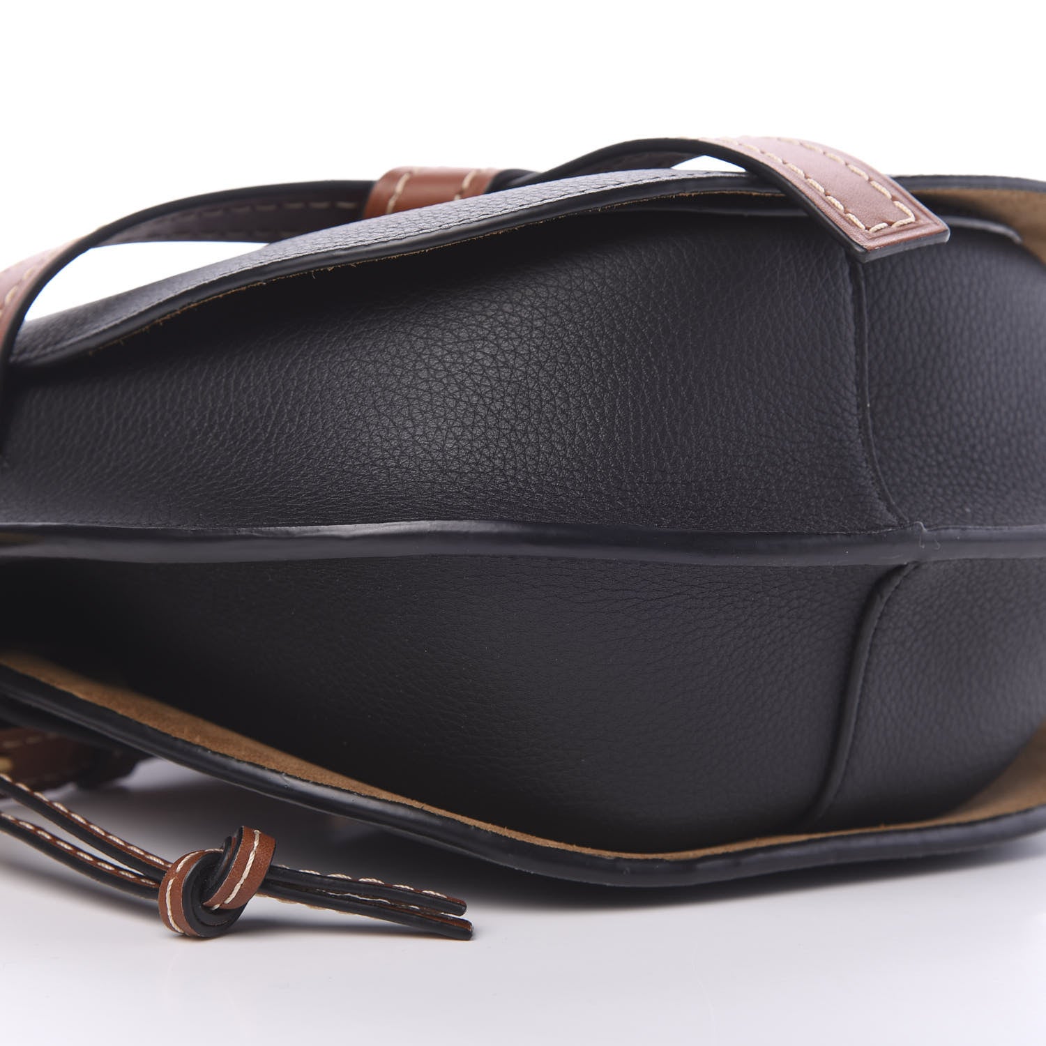 Loewe Grained Calfskin Small Gate Crossbody Bag Pecan Black 8 of 9