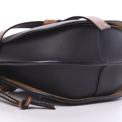 Loewe Grained Calfskin Small Gate Crossbody Bag Pecan Black 8 of 9